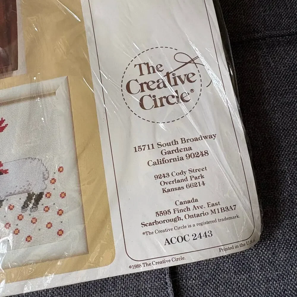 Festive Friends Vintage Counted Cross Stitch Kit by The Creative Circle - 1988